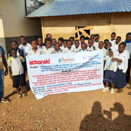 Training of supervisors and members of children clubs in Mandima