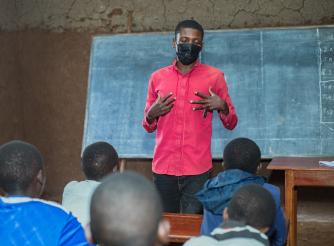 DHEZONGQ LOGO ISAAC, teacher a Nyama primary school in Lita